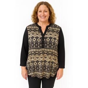 Notations Woman 3X Hi Low‎ Hem Blouse - Excellent!